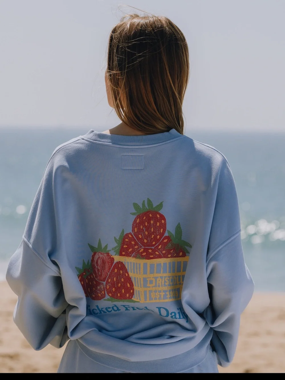 Daily Drills x Driscoll's Oversized Picked Fresh Strawberry Sweatshirt M/L NWT - Picture 1 of 6